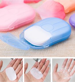 4x Boîtes de feuilles de savon portable : la solution idéale pour l'hygiène en déplacement