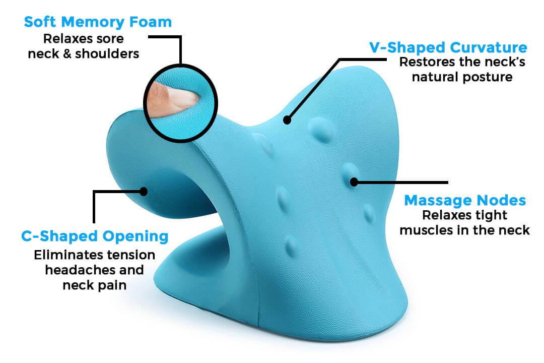 Neck Traction™ - L'Oreiller de Massage Cervicale - dispositif de Traction chiropratique n°1 - malakaya.com - Invention Révolutionnaire